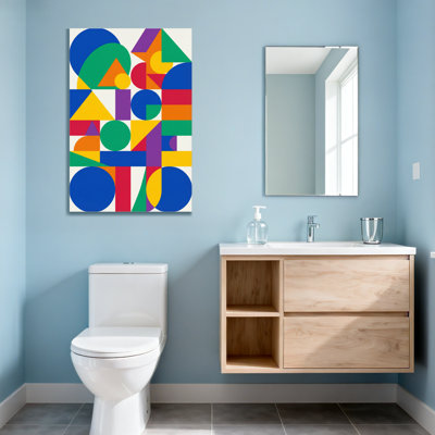 Motif abstrait de formes géométriques colorées abstraites