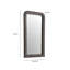 Miroir de plancher surdimensionné en tissu espresso Heidi