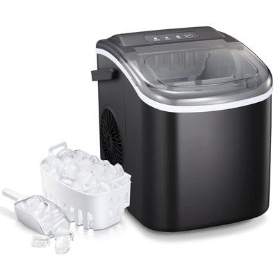 R.W.FLAME 26 Lb.Daily Production Bullet Ice Countertop Ice Maker, Self-Cleaning Ice Makers