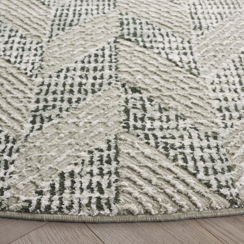 Iturralde Performance Geometric Rug, Round 6'7"