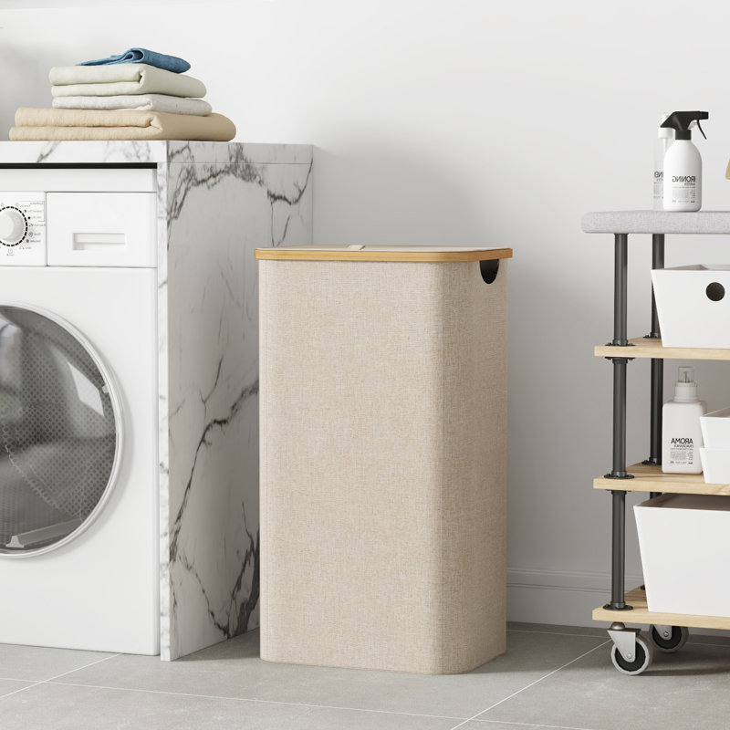 Laundry Hamper And Waste Basket Set, Beige