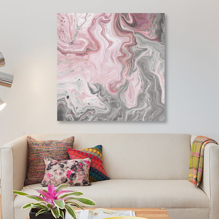 « rosé minéraux i », impression sur toile, H 18 po x l 18 po x p 1,5 po, Toile tendue