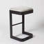 Upholstered Stool with Metal Frame