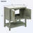 Bathroom Vanity with Ceramic Sink and Versatile Storage-105683690