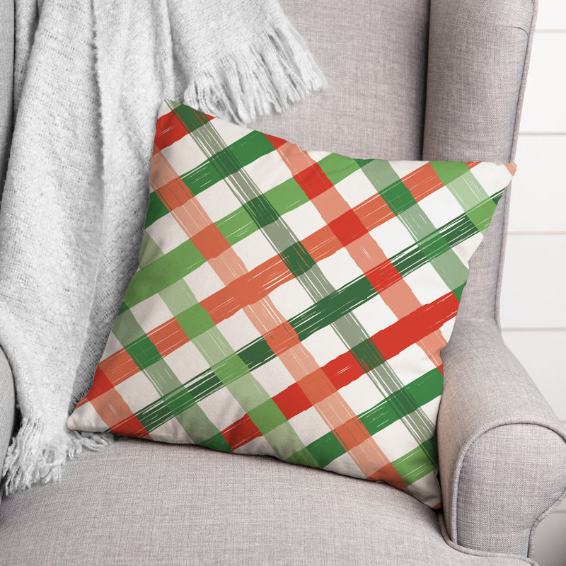 Plaid Reversible Throw Pillow