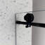 5476 NOIR une porte de douche fixe et une porte décalée sans cadre