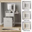 Dressing Table with LED Lighted Mirror, Makeup Vanity Desk with Stool and 2 Drawers, 50CM Desktop Vanity Table-1690793519