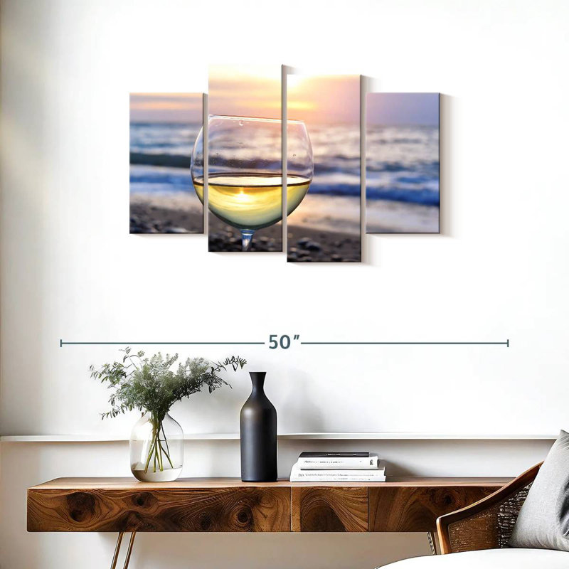 Yarlin Wine At The Beach, 22" H x 36" W