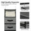 Organisateur de garde-robe suspendu 6 tablettes, rangement et rangement pour placard avec 5 tiroirs différents, 6 compartiments de rangement pour garde-robe, gris, paquet de 1