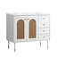 Charmante armoire de salle de bain en rotin avec lavabo en céramique et design élégant-1576254698
