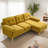 Rhylin 82.7'' Chenille Upholstered Sectional Sofa, Small Comfy Couch with Reversible Chaise for Compact Spaces-436416940
