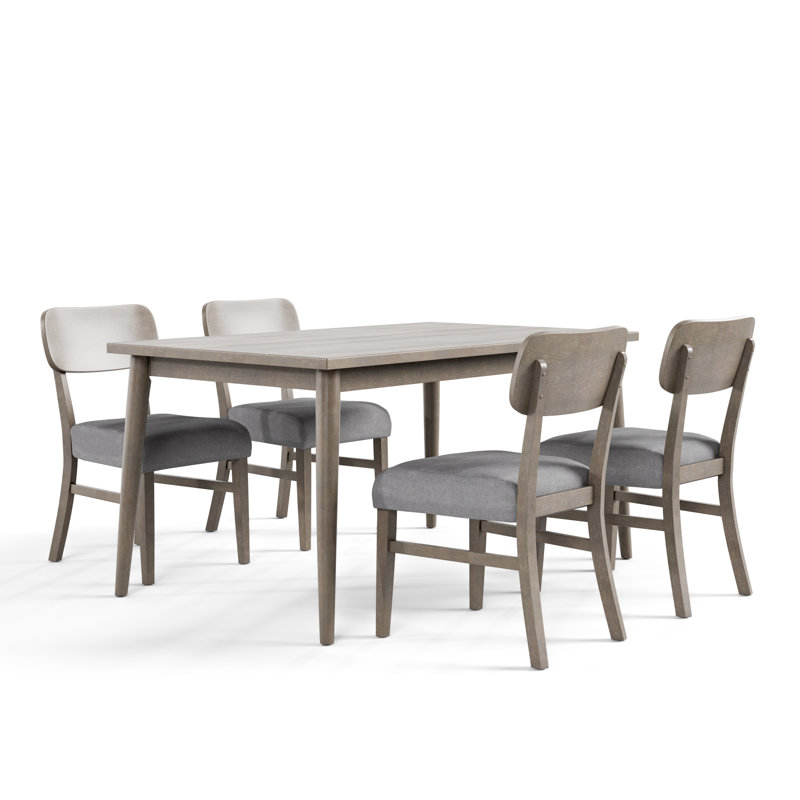 Ensemble de table de salle à manger Fikisha, 5 pièces: table, 4 chaises