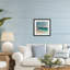 «Turquoise Horizons Abstraction», reproduction sous verre encadrée, conception par Annabelle Hall-35120204-35120205