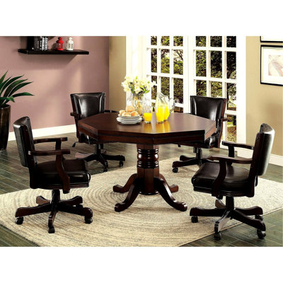 Arm Chair In Rich Cherry And Color - Included With Movable 5 Practical Stylish
