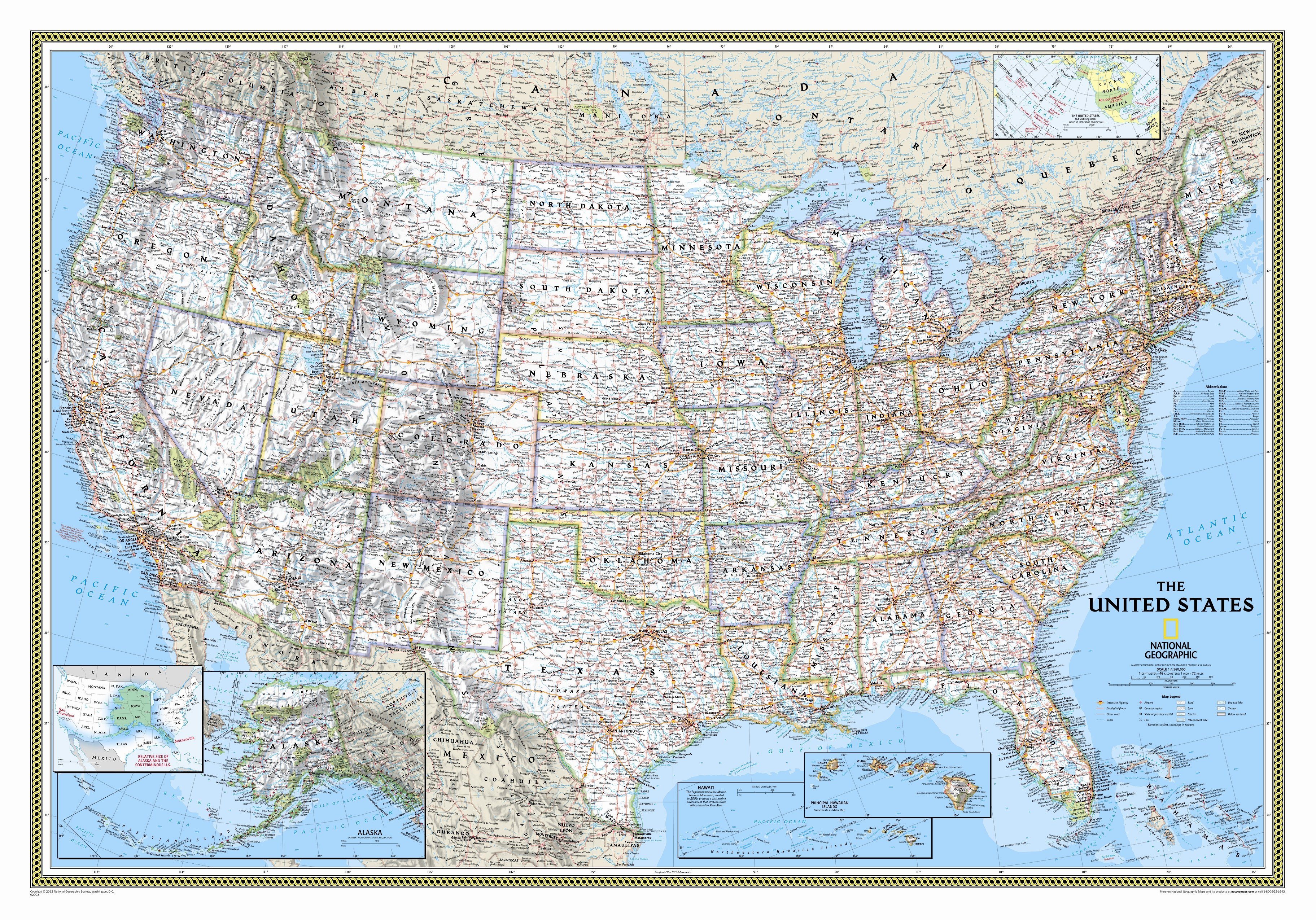 United States Classic Wall Map