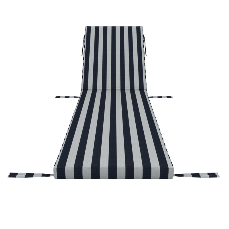 Coussin de chaise d'extérieur avec tissu Sunbrella, 21 po x 78 po, Dupione expressive brume