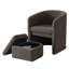 Fauteuil demi-tonneau rembourré moderne avec rangement Ottonman-2040702430