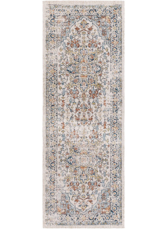 Antwian Traditional Boho Dark Blue Area Rug, Runner 80 x 220cm