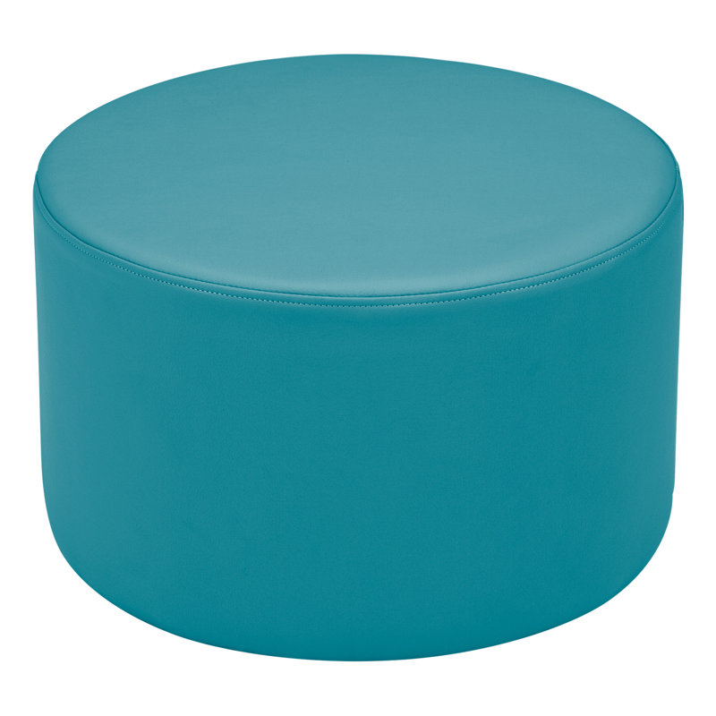 Pro Series Upholstered Round Ottoman 12" Height, Teal