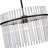 Ava - 1-Light Semi Flush Mount - Black with Clear Glass Rods Shade