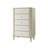 49.4'' H Mother-Of-Pearl Five-Drawer Chest With Solid Wood Legs