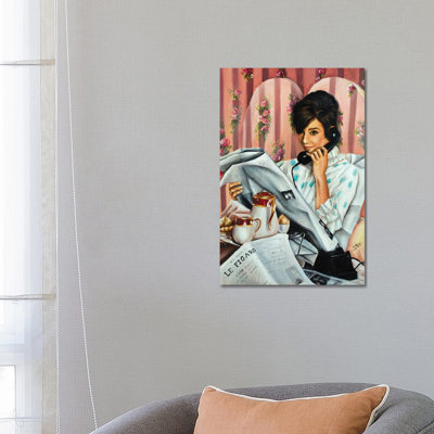 Morning News by Salma Nasreldin - Wrapped Canvas Painting