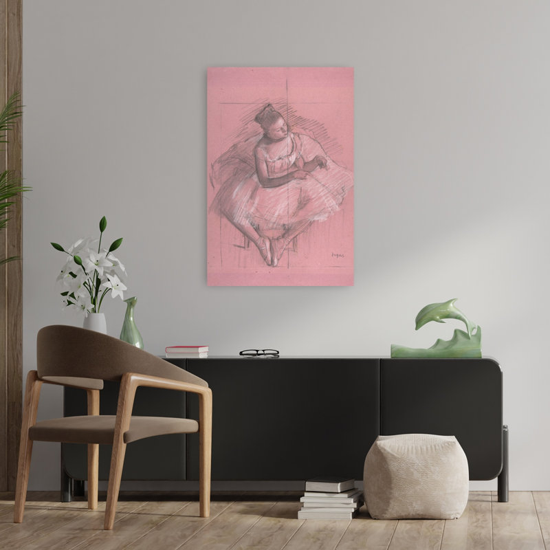 Danseuse assise, 1873-74, estampe d'art mural abstrait contemporain, H 36 po x l 24 po
