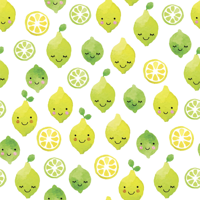 Vector Pattern Of Fruits by Fominox - Wrapped Canvas Print, 76cm H x 76cm W