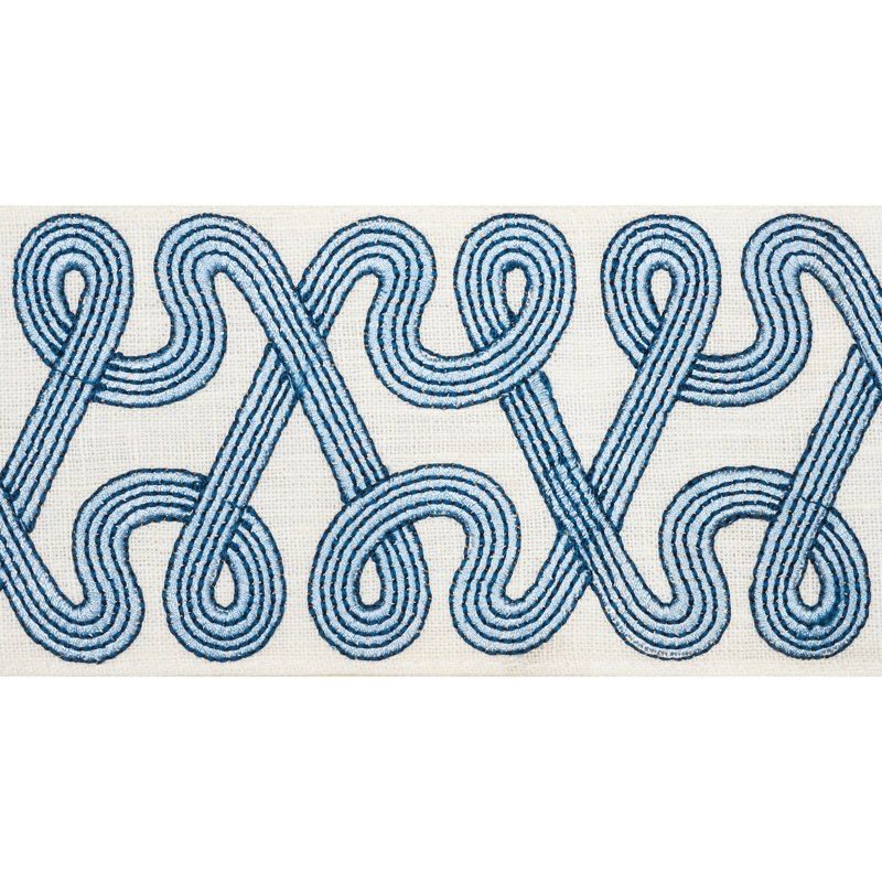 Freeform Embroidered Tape, Sky