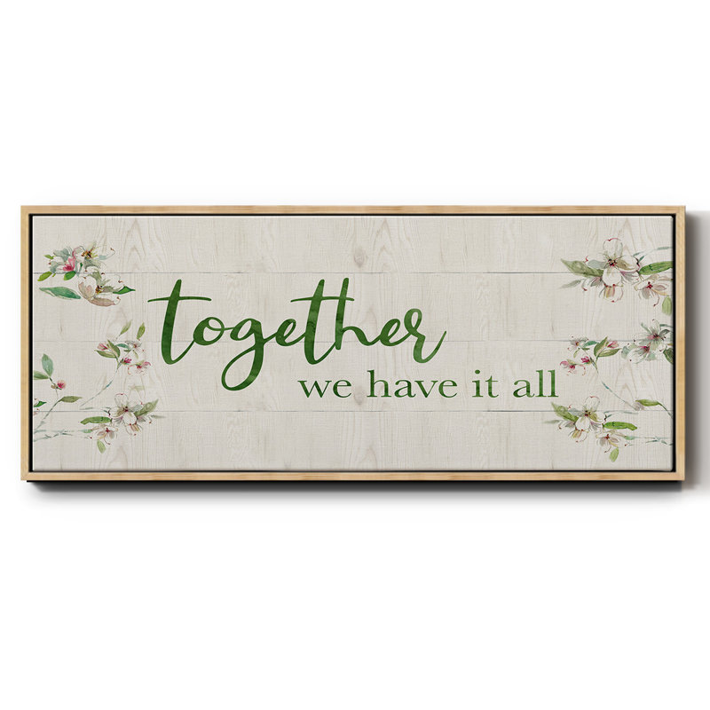 Together- Framed Canvas, 24" H x 60" W