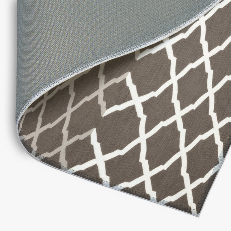 Tapis gris intérieur et extérieur Trellis, Rectangulaire 2 pi x 3 pi