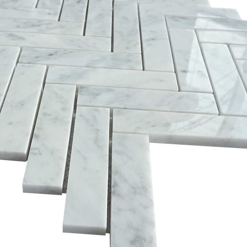Natural Marble Herringbone Polished Marble Tile