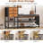 Hall Tree With Bench And Shoe Storage,7-in-1 Entryway Bench With Coat Rack, Hall Tree With Storage Bench, Hangrod And 9 Hooks-2094546849