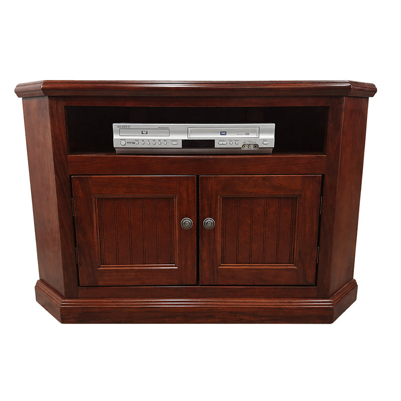 Berkhamstead Unfinished Corner TV Stand for TVs up to 48", Concord Cherry