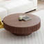 Ansel Round Pedestal Coffee Table with Ribbed Detailing-1199720394-1199720393