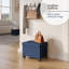 Banc repose-pieds en velours avec rangement amovible Nestl-132127316-132127319
