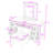 Makeup Vanity Table with 7 Storage Drawers, LED Mirror and Padded Stool-2104897867