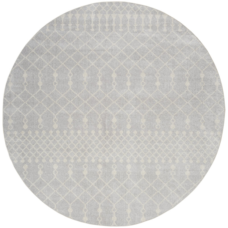 Athalla Washable Moroccan Indoor Rug, Round 7'10"