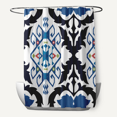 Rideau de douche simple à motif floral Alfreda