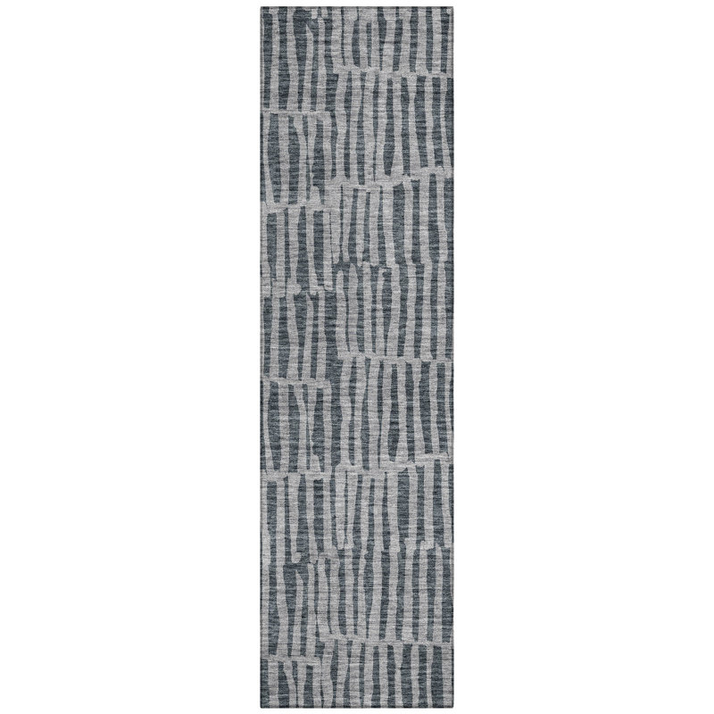 Borman Striped Indoor / Outdoor Rug, Runner 2'3" x 7'6"
