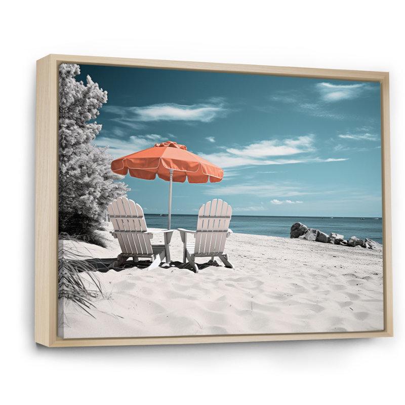 Plage, bord de mer, nostalgie noire I - salon nautique et plage, Cadre naturel flottant, H 30 po x l 40 po x P 1,5 po