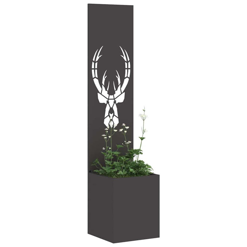  Garden Privacy Screen Olive Green 32 X 140 Cm Cold-Rolled Steel, Black