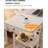 Height Adjustable C Table Mobile Laptop C Shaped End Table, Couch Desk with Wheels