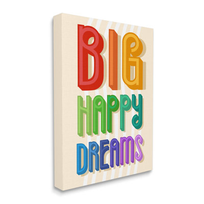 Polices arc-en-ciel rétro Big Happy Dreams Encouragement