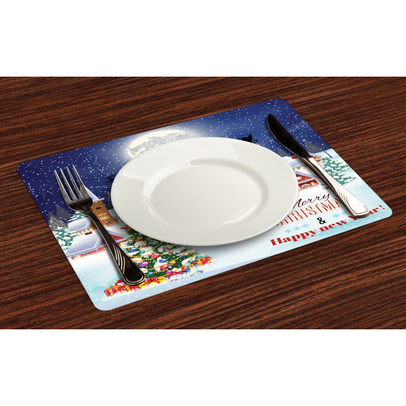 Jann Christmas Winter Sky Moon Star Placemat