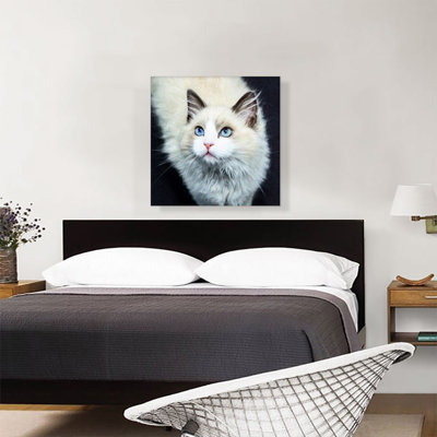 " Ragdoll Cat Breed Dark " Painting Print