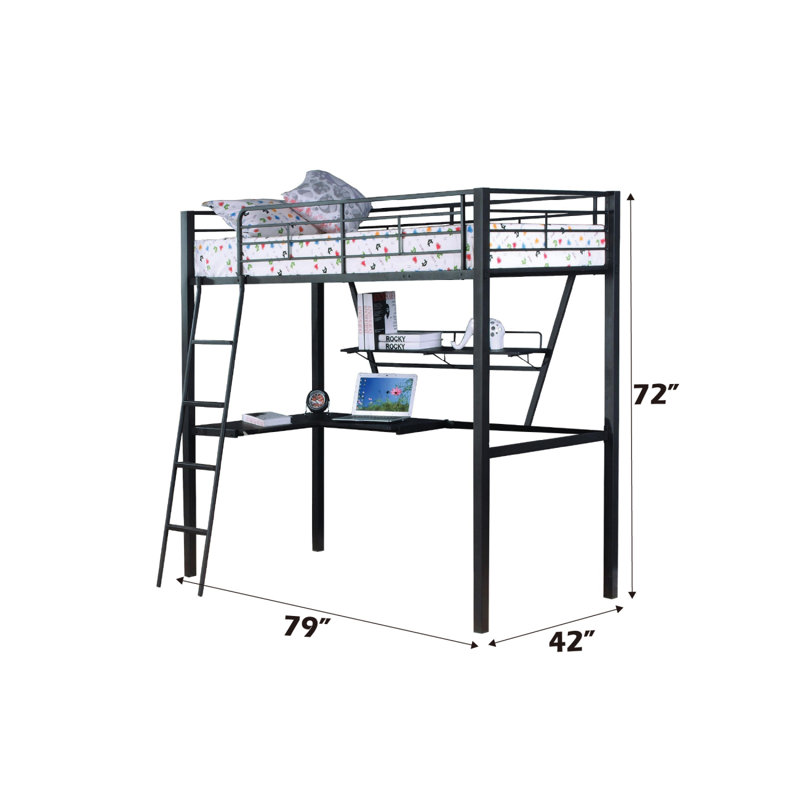 Lit mezzanine simple avec bureau Senon