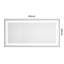 Miroir de salle de bain 48 "x 24" avec cadre en aluminium, 3 températures de couleur, brouillard, gradation continue, bois de frêne, mémoire de forme pour la salle de bain, bois de frêne-2055158731