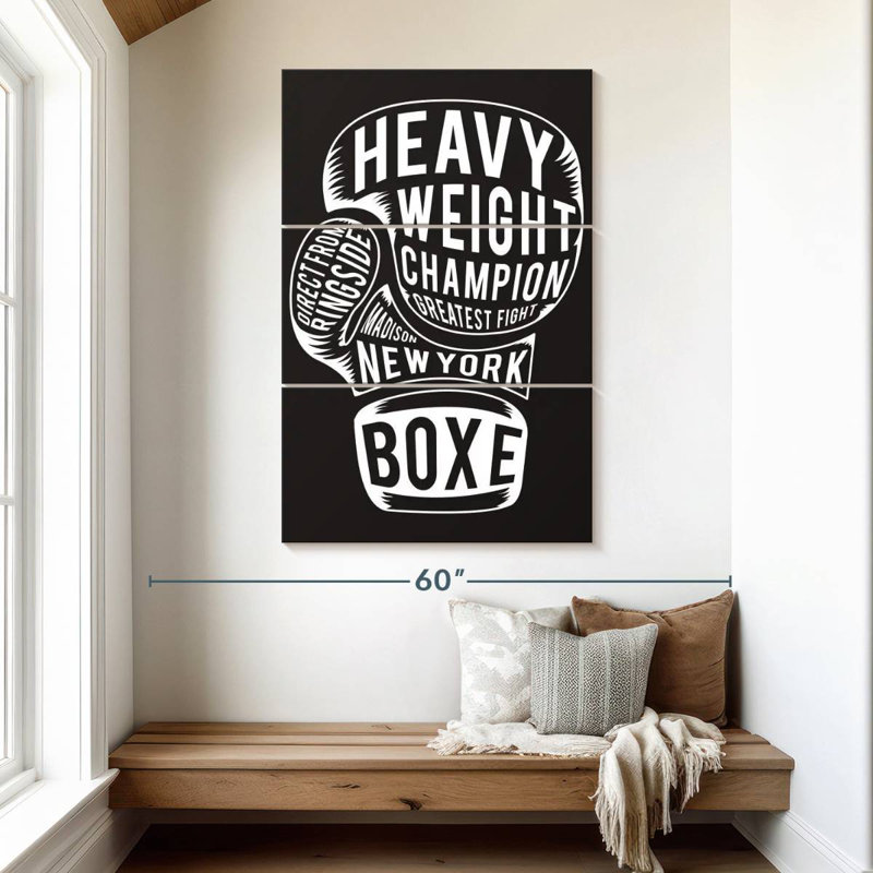 Sireci Boxing Quote, 50" H x 32" W