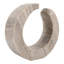 Statue circulaire sculptée en marbre poli pour la décoration du salon - Objet décoratif moderne pour la maison - 25 cm, couleur beige